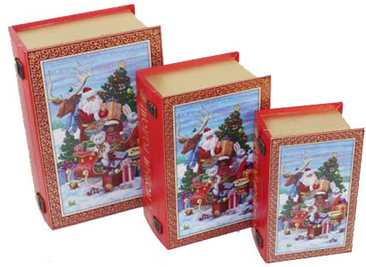 картинка Книга Дед Мороз с подарками с замком средняя от Экономного Деда Мороза
