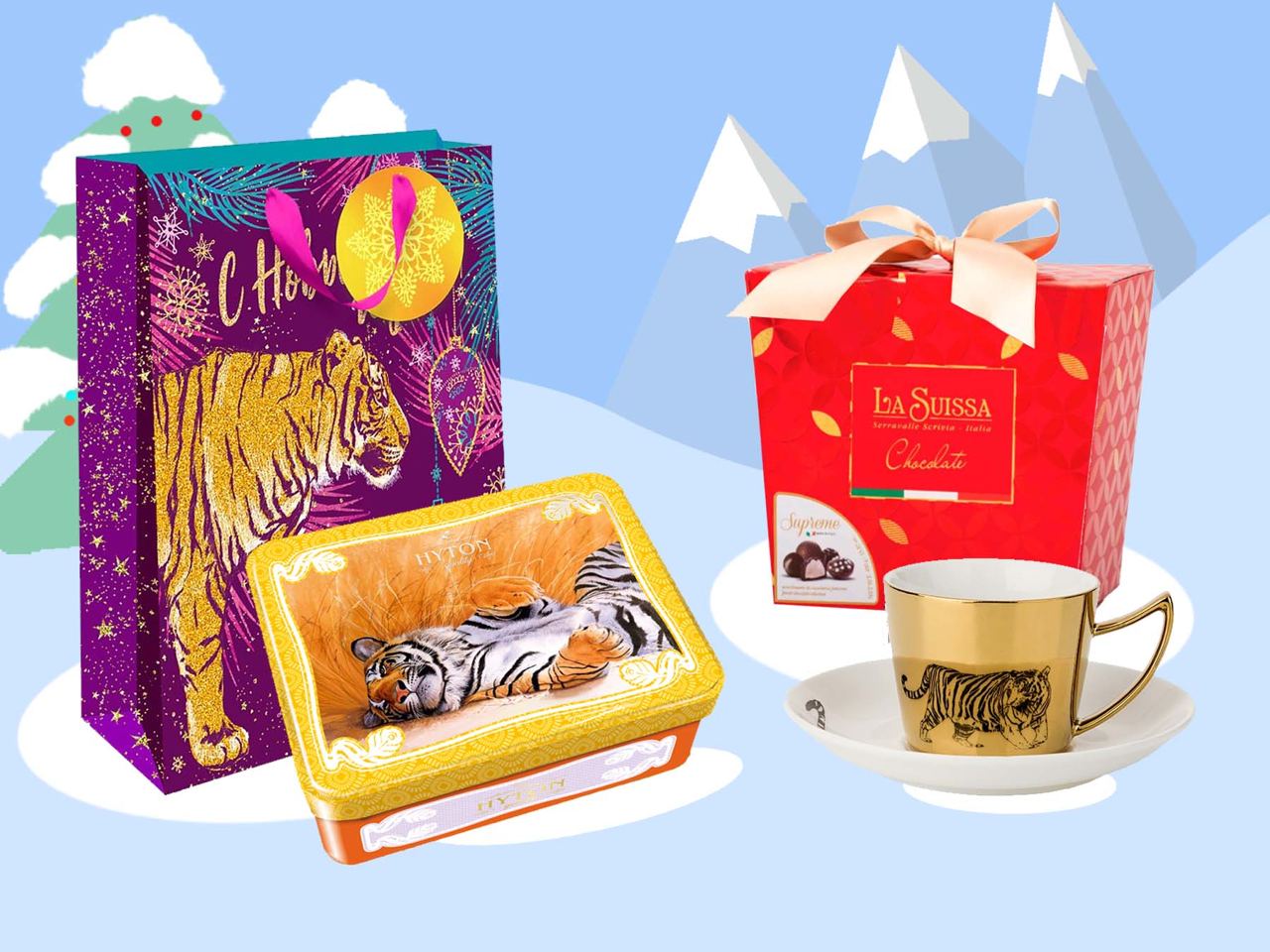  Подарочный набор "Чайная пара тигр" от Экономного Деда Мороза по низким ценам