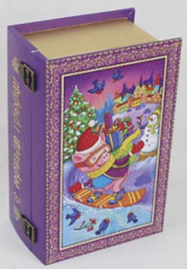 картинка Книга Свинка сноубордист с замком от Экономного Деда Мороза