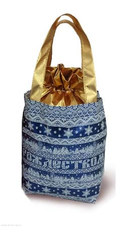 картинка Сумка-мешочек "С Новым Годом!" от Экономного Деда Мороза