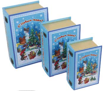 картинка Книга Праздник у зверей средняя с замком от Экономного Деда Мороза