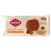 Вафли Яшкино Голландские с карамельной начинкой