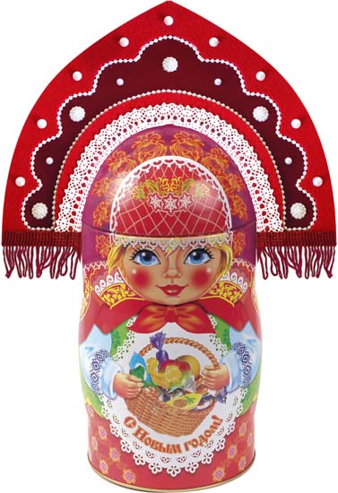 картинка Матрешка красная в кокошнике от Экономного Деда Мороза
