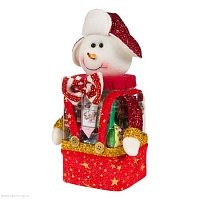 картинка Снеговик в шапке  от Экономного Деда Мороза